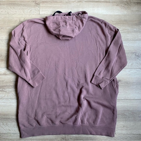 Nike NSW Air hoodie oversized long tunic Nike sweater dress Smokey mauve - Picture 3 of 8